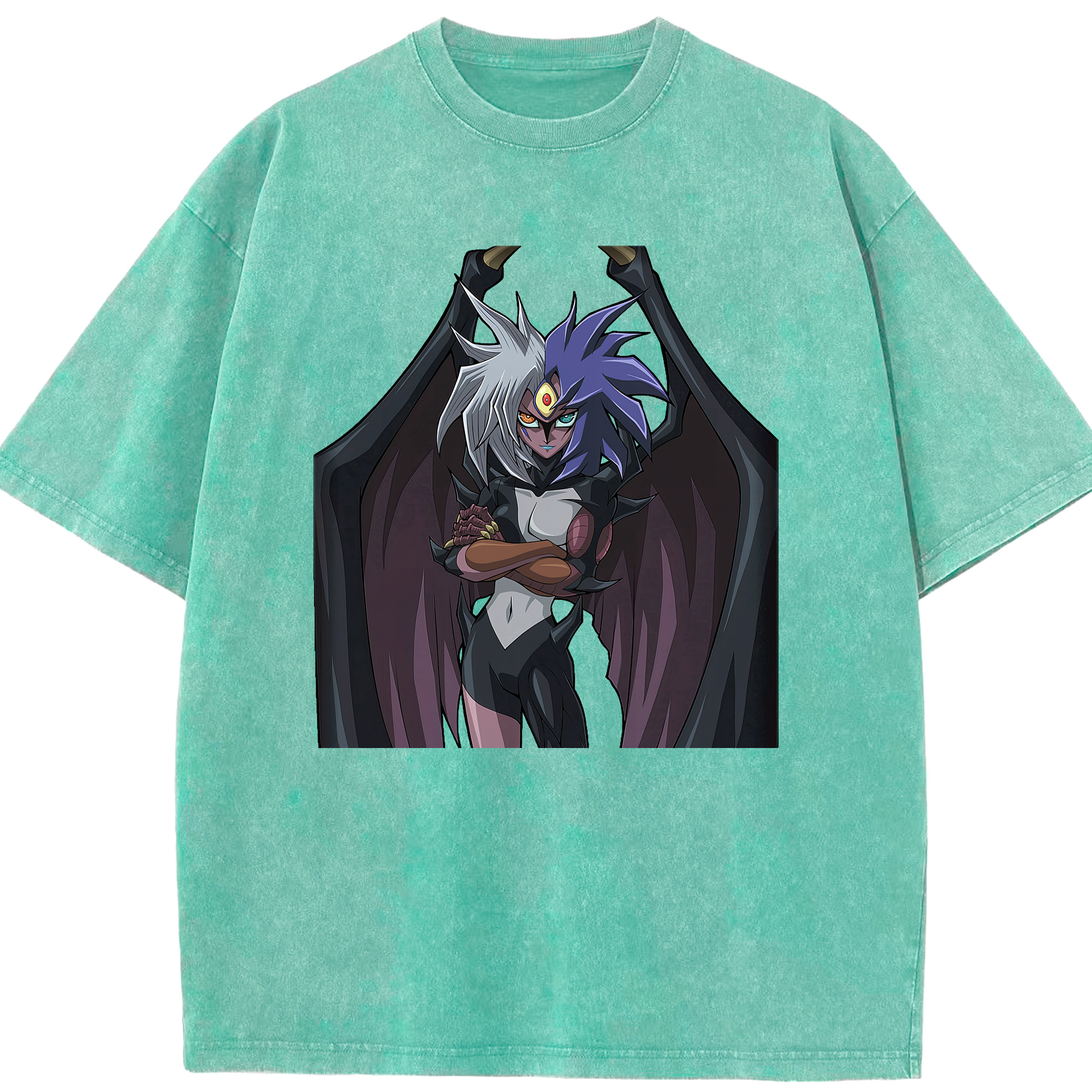 （画像用） 遊☆戯☆王 Yu-Gi-Oh! 綿100% ヴィンテージ風 半袖Tシャツ（フロントプリント）